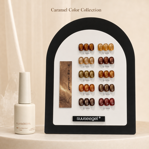 Suuseegel Coffret de vernis gel effet œil de chat <span class=keywords><strong>Caramel</strong></span> Châtaigne 15ml avec 10 nuances brunes chaudes pour le nail art d'automne - Product Image 2