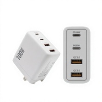 Kit de chargeur GaN 100W avec ports USB multiples, charge super rapide, tension 5V-20V, garantie de 4 ans pour téléphones et tablettes