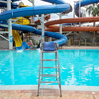 Chaise d'observation pour sauveteur et arbitre en acier inoxydable 304 pour piscine, équipement de piscine