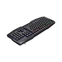 Havit KB878L Clavier mécanique de jeu USB filaire 104 touches Clavier laser RVB pour ordinateur portable pour tablette