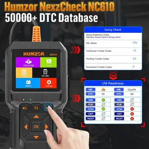 Humzor NC610 2 in1 OBD2 Code Reader Scanner Voll system Auto diagnose scanner Unterstützung Auto diagnose Tool für PKW und LKW