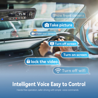Caméra embarquée numérique LVDS Sony Sensor Fluid HD Streaming avec miroir rétroviseur, enregistrement avant 2K et arrière 1080P, DVR pour voiture