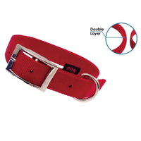 Collar de Nailon para Perro, Clásico, Ecológico, de Doble Capa, Color Sólido, con Liberación Rápida, para Pasear Perros en Todas las Estaciones