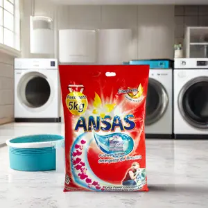 Oem Thương hiệu chất lượng tốt nhất 5kg bột giặt chất tẩy rửa dùng một lần công thức cho máy giặt và may mặc trực tiếp từ nhà máy