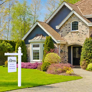 Poteau de signalisation immobilière en vinyle PVC robuste - Product Image 5