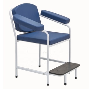 Deluxe Metal malzeme kan sandalye tıbbi deri yatak diyaliz uzanmış yatak hastane sandalyesi flebotomi kan toplama için - Product Image 4