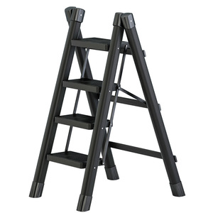 Escalera Plegable de 4 Peldaños, Reforzada, Tipo A, de Aleación, Portátil, para Interiores, con Capacidad de Carga de 150 kg - Product Image 3