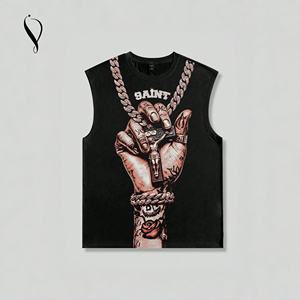 سترة رجالية عصرية مخصصة 100% قطن، سترة مغسولة ومطبوعة جديدة قابلة للتنفس، إصدار أساسي مرن OEM/ODM - Product Image 1