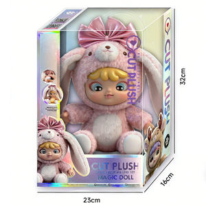 CUT PLUSH Magic Doll - Peluche Lapin Rose avec Sons de Respiration, Lumière et Musique Douce, Jouet d'Aide au Sommeil <span class=keywords><strong>pour</strong></span> Enfants - Product Image 2