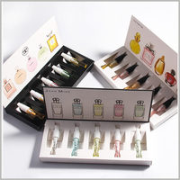 5 boîtes d'emballage de parfum avec insert en papier, 3 ml, 5 ml, 8 ml, 10 ml, coffret cadeau en carton rigide pour échantillons de parfum