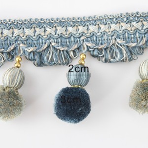 Frange Decorative <span class=keywords><strong>Colorate</strong></span> in Poliestere 100% con <span class=keywords><strong>Perline</strong></span>, Accessorio per Tende, 8cm, Direttamente dalla Fabbrica - Product Image 6