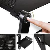 Bureau d'ordinateur réglable à 360 degrés, table portable pour ordinateur portable, support pour ordinateur portable avec tapis de souris pour la maison et le bureau