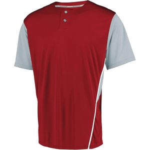Maillot de baseball personnalisé pour homme adulte, performance, deux boutons, bloc de couleur, style confortable pour un match parfait - Product Image 1