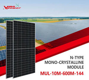 Vmaxpower N tipo pannello solare bifacciale 580w Watt Mono modulo cristallino sistema di stoccaggio domestico - Product Image 3