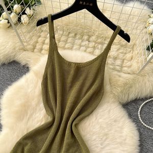 Robe Vintage en Tricot Crocheté Creux pour Femme, Ensemble 2 Pièces Halter Superposé, Tendance Estivale - Product Image 4