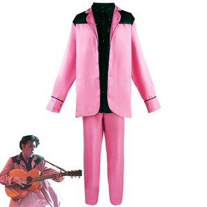 Disfraz Completo de Elvis Presley para Hombre Adulto, Traje de Cosplay para TV y Cine, Rosa y Negro - Product Image 1