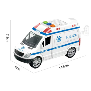 Ensemble de camions de ville à friction QS de haute qualité pour enfants, jouets en plastique, 2 styles, modèle d'<span class=keywords><strong>ambulance</strong></span> à l'échelle 1:100, jouets de simulation de véhicules avec son - Product Image 6