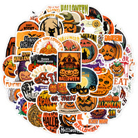 50 nordische Halloween-Graffiti-PVC-wasserdichte Deko-Aufkleber für Wasserbecher, Handys und grenzüberschreitende Feiertagsverpackungen