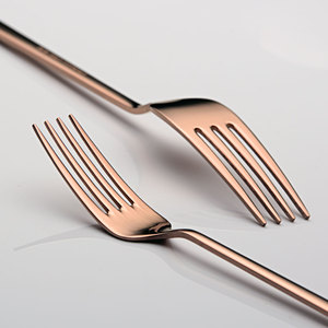 Bộ dao dĩa bán buôn bằng thép không gỉ mạ vàng hồng, bộ đồ ăn cao cấp mạ vàng và vàng hồng, đồ dùng bằng bạc cho đám cưới - Product Image 6