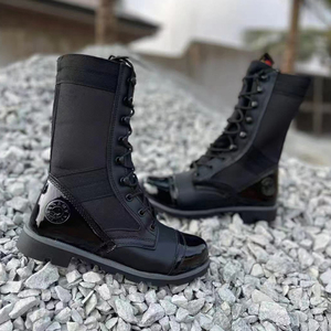 DF22 <b>Black</b> Tactical Boots PU Leather Waterproof All Seasons Casual Wear - Product Image 1