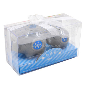 Wedding Party món quà lưu niệm ít đậu phộng màu hồng và màu xanh gốm Elephant salt và Pepper Shakers - Product Image 6