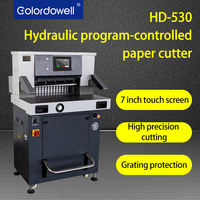 Machines hydrauliques de coupeur de papier programmées par WD-HD530 de la guillotine A3/A4 automatique électrique de découpeuses de papier