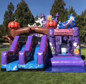 Gorila de casa embrujada inflable nueva llegada niños saltando Castillo para Hallowmas venta - Product Image 1