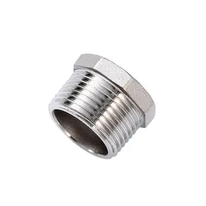 Stainless Steel Pipe Fitting Hex Bushing 1'' BSP Male x 3/4'' BSP Female Reducing Bush