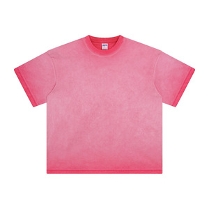 เสื้อยืดโอเวอร์ไซส์ผู้ชายดีไซน์ใหม่ น้ำหนัก 250 กรัม ทรงใหญ่พิเศษ สีสโตนเรโทร ผ้าฝ้าย 100% ทรงบ็อกซี่ฟิต ล้างสีแบบแอซิดวอช - Product Image 4