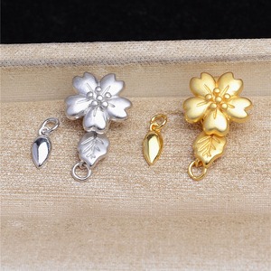 Collier aimanté en argent S925 avec rose, boucle universelle creuse pour perles, réglage 5574, boucle aimantée plaquée pour la création de bijoux DIY - Product Image 5