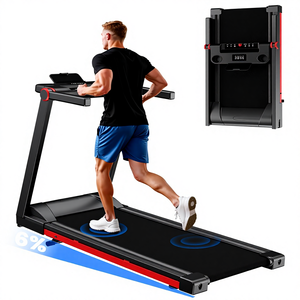 EU Foldable Incline 6% Big Capacity <b>Running</b> Surface 112*42 Quiet Home Office Use Without Heart Rate Monitor - Product Image 1