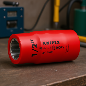 Llave de tubo Knipex de 1/2 pulgada con cuadradillo interno, aislada 1000 V, fabricada en Alemania - Product Image 3