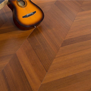 ไม้สักปาร์เก้สำเร็จรูปเคลือบยูวีพื้นไม้ก้างปลาสำหรับตกแต่งเชิงพาณิชย์และที่อยู่อาศัยไม้เนื้อแข็งพื้นแบบวิศวกรรม - Product Image 3