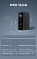 Purificateur d'eau pour robinet, eau chaude/froide instantanée, multi-températures, osmose inverse, plastique, intelligent, automatique, nettoyage par rinçage, usage domestique