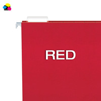 2025 arrivée impression de papier Kraft rouge foncé dossiers suspendus avec emballage de 25 pièces par boîte