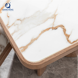 Bán Buôn Độc Đáo Bắc Âu Thiết Kế Sofa Bàn Cà Phê <span class=keywords><strong>4</strong></span> Mảnh Kết Hợp Khách Sạn Đầy Đủ Thép Không Gỉ Hạt Gỗ Bên Trung Tâm Bảng Thiết Lập - Product Image 5