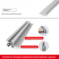 Meilleures ventes 2026 Support de profilé aluminium pour laminaire, Plaque de fixation 2020, Fixation 3030, Argent, Longueur 1m, Pour découpe et soudure de bureau