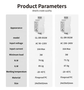 GL-DR-002W gledopto tuya Wifi din-rail ngắt mạch cuộc sống thông minh & Alexa kiểm soát chống cháy Power Meter 16ax1ch 3840 Wát Max tải - Product Image 2