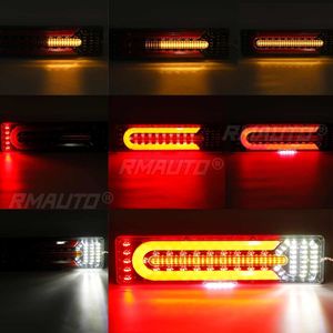 ไฟท้ายรถยนต์ LED แบบไดนามิก 24V จำนวน 2 ชิ้น ไฟเบรก ไฟเลี้ยว สำหรับรถพ่วง รถตู้ เรือ RV คาราวาน รถบัส รถบรรทุก UTV - Product Image 2