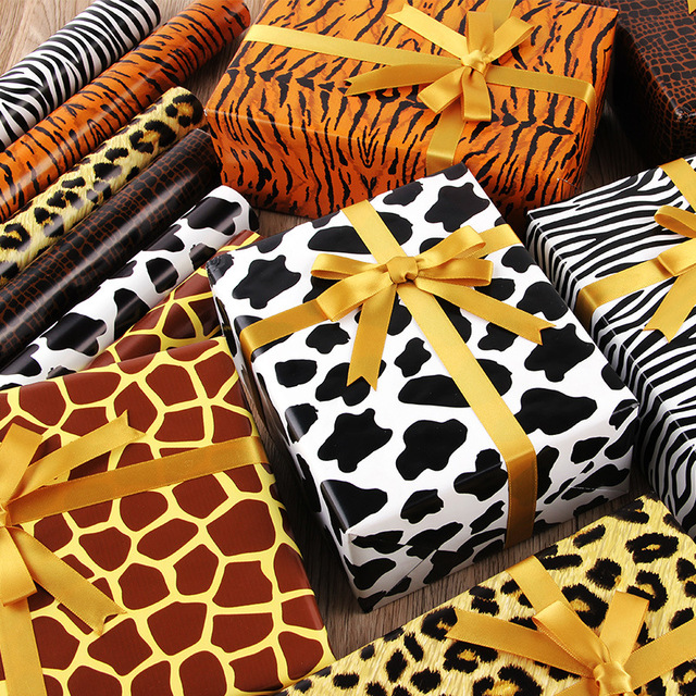 Creative Sexy Leopard Pattern Snake Skin Milk Cow Pattern Gift Wrapping Paper Personalized Diy Gift Wrapping Paper Book Paper