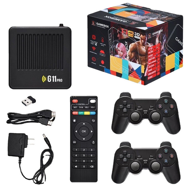 G11 Pro High-definition Television Set-top Box Game Console Dual System Android 9.0 Wireless Home Game for PSP
