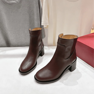 Botines de Tacón Cuadrado con Punta Redonda y Elástico en el Tobillo para Mujer, Uso Diario Informal y Estilo Urbano Valentinoing - Product Image 2