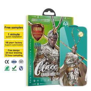 ฟิล์มกระจกนิรภัยใส 3 มิติ Monkey King สำหรับ iPhone <span class=keywords><strong>11</strong></span> 12 13 14 15 16 Pro 17 Pro Max อุปกรณ์เสริมโทรศัพท์มือถือ - Product Image 1