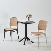 Table à manger en plastique domestique nordique petite Table ronde creuse portable Table basse extérieure
