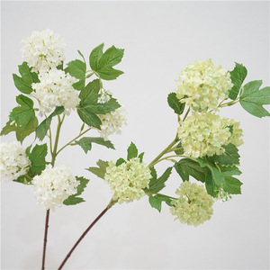 Arrangement floral artificiel en soie <span class=keywords><strong>Meetyou</strong></span> Hydrangea, petit et frais, de haute qualité, 5-en-1, boule de neige, pour décoration intérieure et de salle d'exposition - Product Image 3