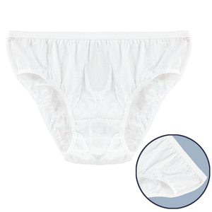 Ropa Interior Desechable de Poliviscosa para Mujer, al por Mayor, OEM, Mezcla de Rayón, <span class=keywords><strong>Bragas</strong></span> de Viaje, Paquete de 5 Unidades con Empaque Individual - Product Image 5