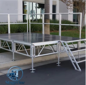 Plataforma de Escenario de Aluminio para Conciertos al Aire Libre, Servicio de Color Personalizado, Ensamblada, con Patas de Altura Ajustable - Product Image 1