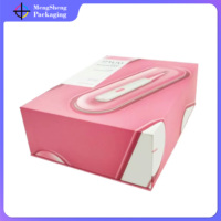 Boîte en carton rose mignonne de logo personnalisé pour la boîte d'emballage de produits de soins de la peau