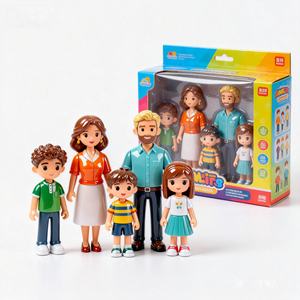 Caja Sorpresa Familiar Personalizada con Figuras de Muñecas Felices, Juego de Juguetes Artísticos Coleccionables para Niños, Regalo para Jugar a la Casita - Product Image 2
