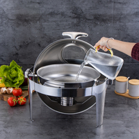 Verstärktes Hochwertiges Modernes Design Buffet-Speisenwärmer Edelstahl-Chafing-Dish-Set Einfache Bedienung für Restaurants und Hotels